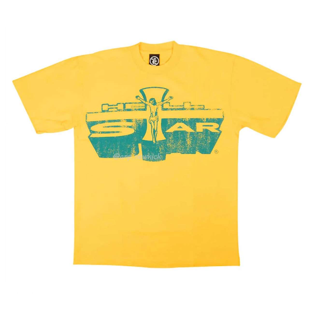 Hellstar Jesus Emblem Yellow T Shirt (1) - www.newkick.vip